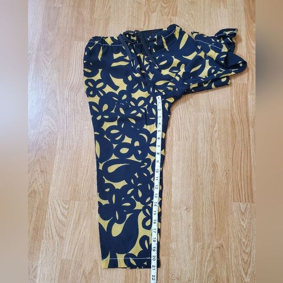 🦋 MARNI 🦋 Pull-on Crepe Ankle Pants - [Size 2, Mustard/Black] - Picture 7 of 13